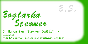 boglarka stemmer business card